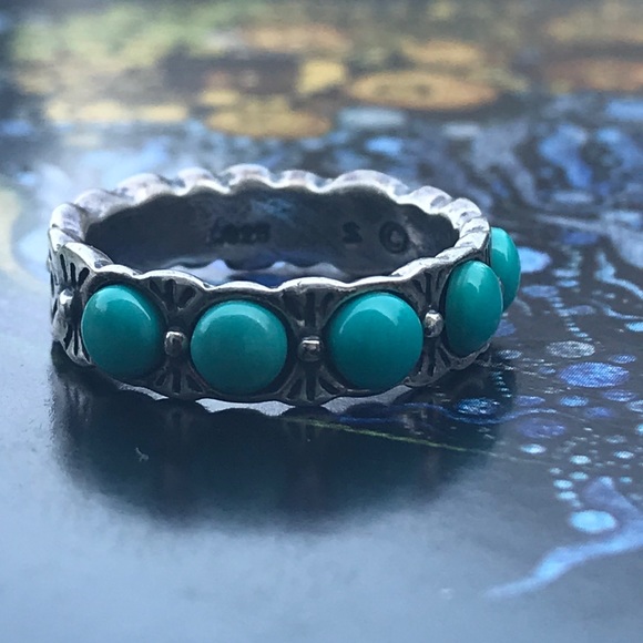 S C Jewelry - Sterling and Turquoise Navajo Band
